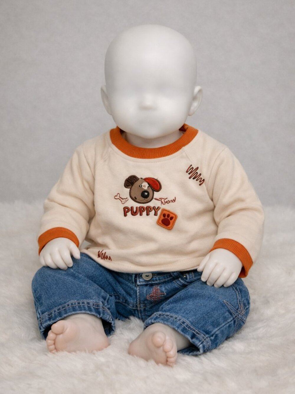 Puppy jeans with matching top